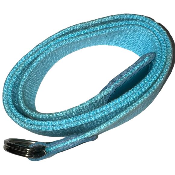 Vintage Adjustable Light Blue Fabric Belt - Small/Medium Waist - Picture 13 of 16